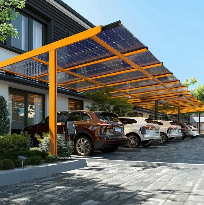 Sunpal Solar Panel Rail Carport Outdoor Waterproof Carport Arched Roof Car Shelter