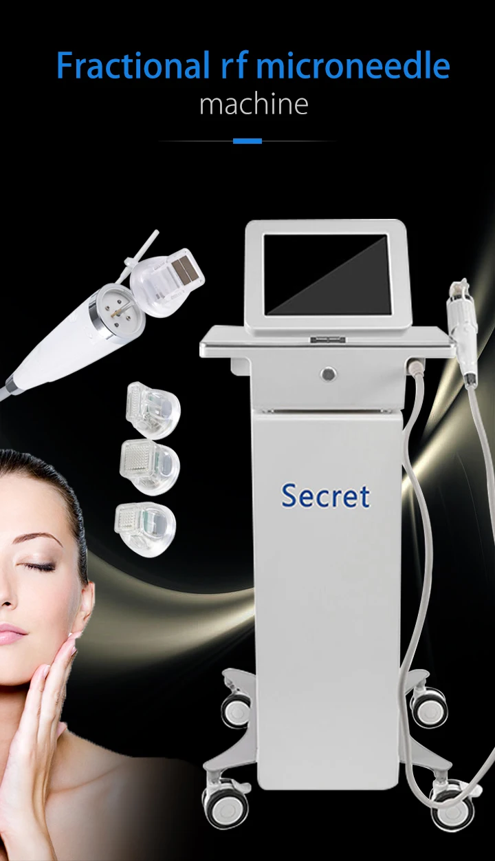 Professional portable fractional rf microneedle device / gold microneedles rf machine