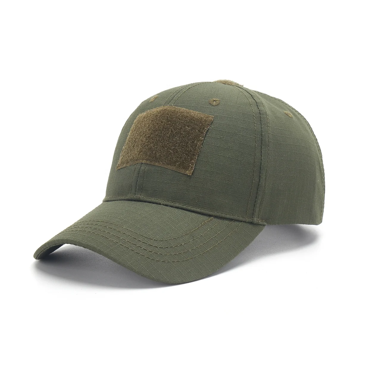 Designer High Quality 100% Cotton Custom Logo Camouflage Baseball Cap Green Sports Cap