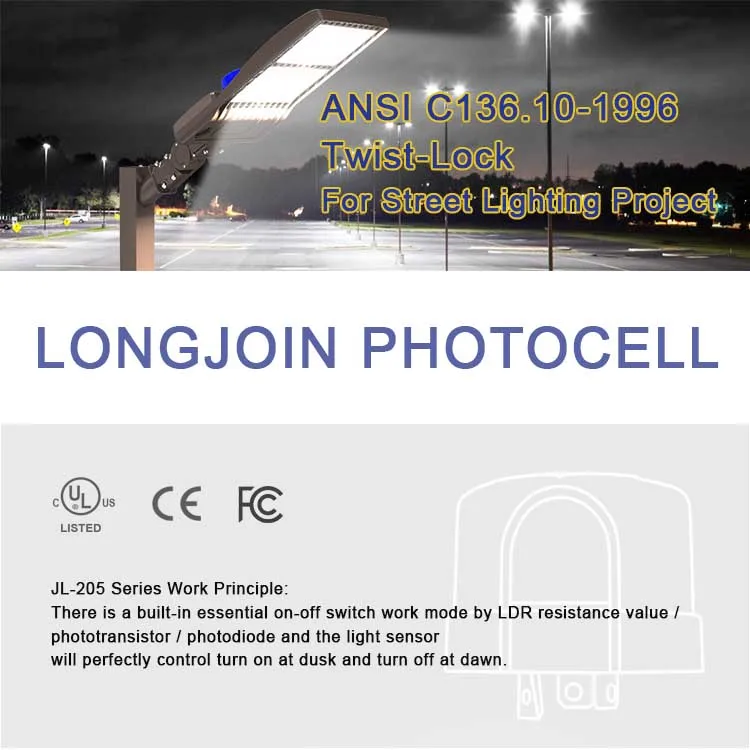 220V Photoelectric Sensor, Rated Loading 1000W Photocontrol