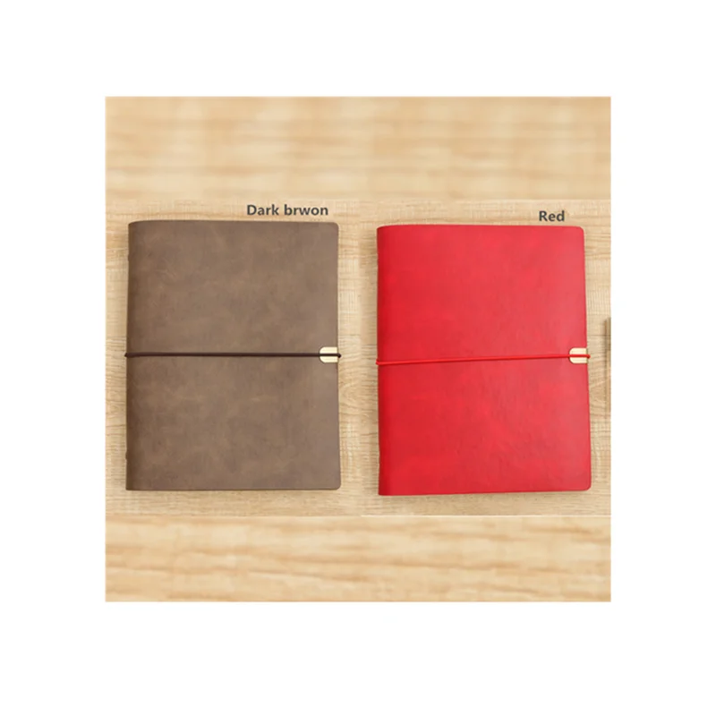 A5 soft cover leather bound journal loose -leaf notepad dotted/lined/blank pages diary notebook