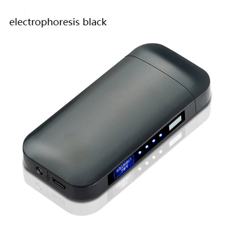 Двойная дуга плазменная электрическая перезаряжаемая USB ветрозащитная и водонепроницаемая бесконечная Зажигалка для мужского подарка
