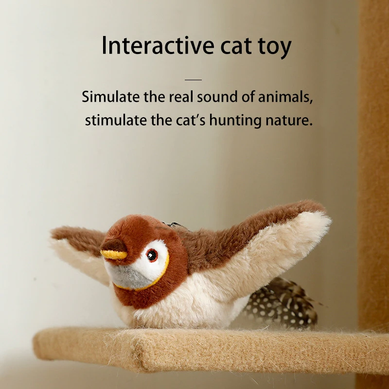Popular Fun Electric Fancy Cat Toy Rotates To Simulate Flying Birds Cat Teaser Toy
