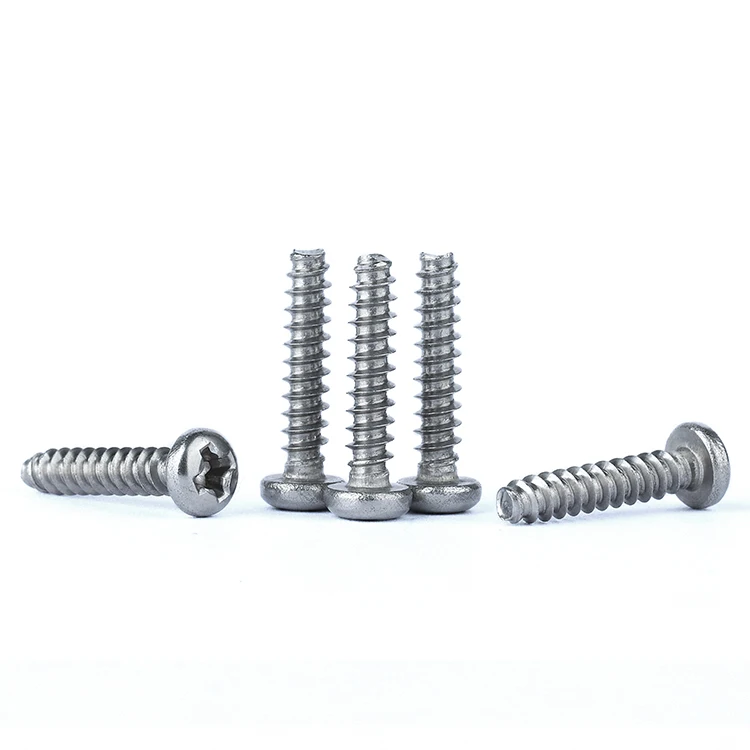 
Factory stock cross flat screw stainless steel passivating PT screw for plastic 