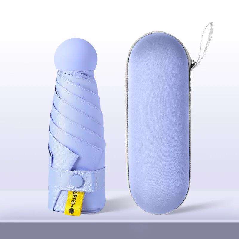 Black coating Mini Pocket Umbrella 5 fold Umbrella Chinese Supplier Sun And Rain Folding Umbrella