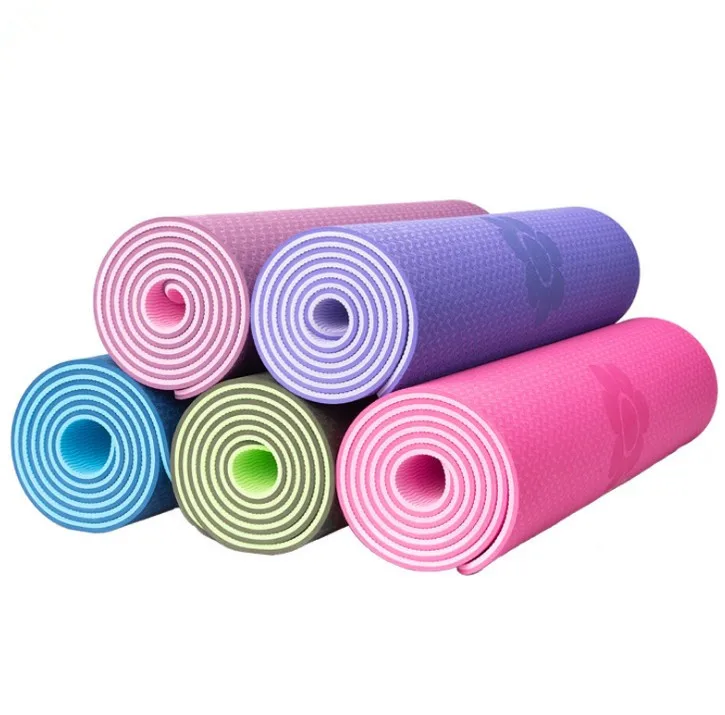 
new style custom LOGO colour thermoplastic elastomer galaxy double tpe yoga mat manufacturer 