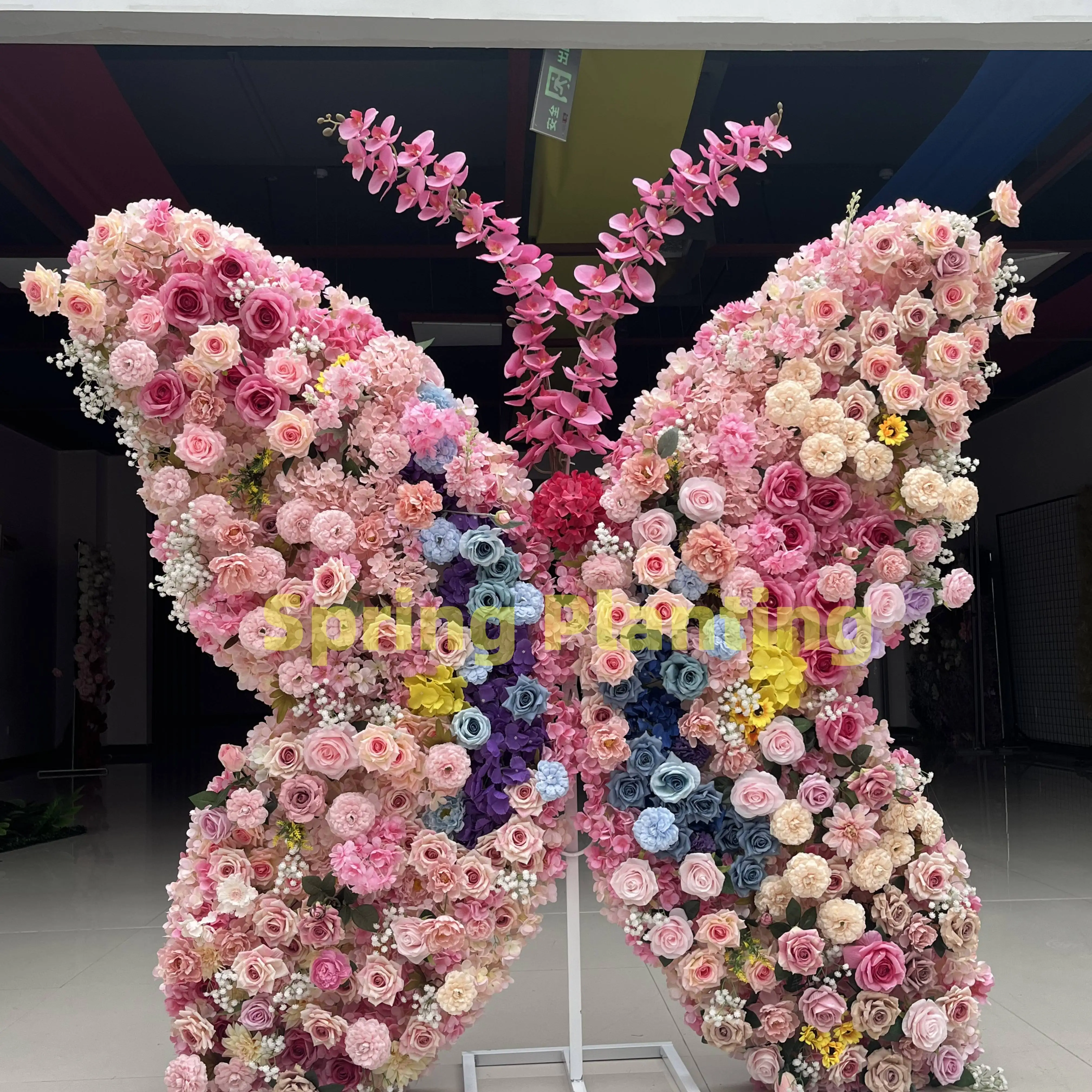 Giant Handmade Butterfly Flower Decoration Wedding Backdrop Flowers Arch Shop Decor Butterfly Flowers Row