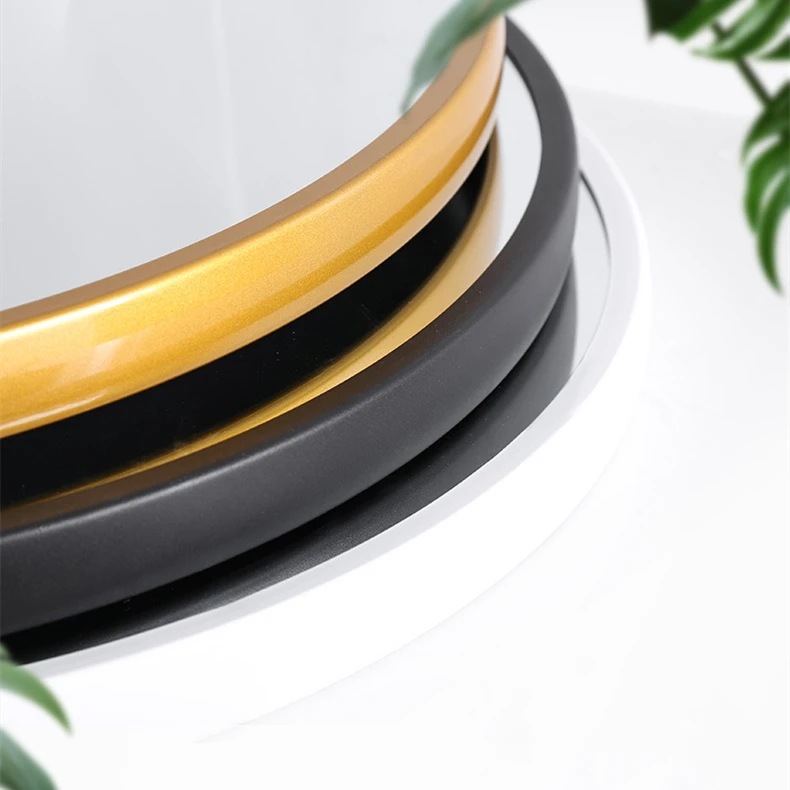 Gold Home Decor Luxury Large Big Round Metal Frame Bathroom Decorative Circle Hanging Wall Living Room Mirror Miroir Spiegel