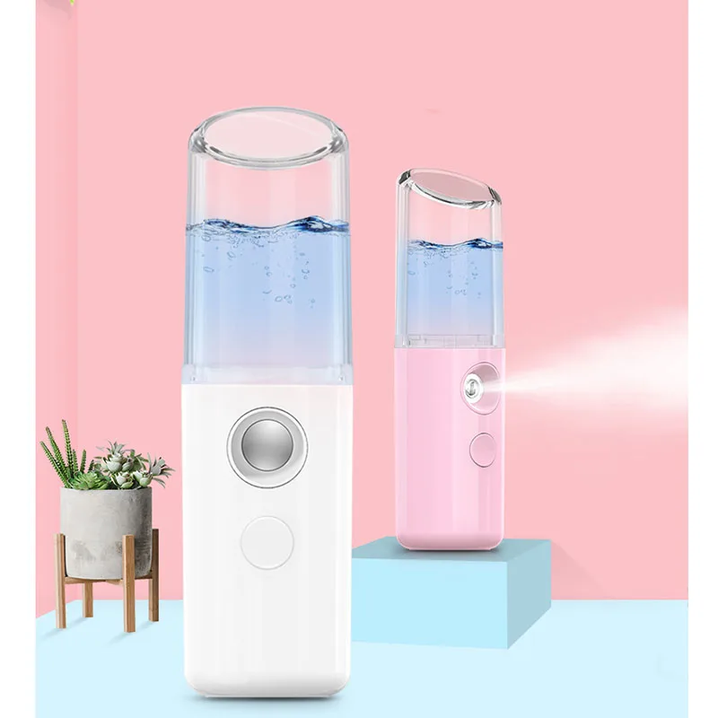 2020 Amazon hot- selling Nano Spray Water Meter Face Steam Machine Sauna Spa Ionic Facial Steamer Nano Mist Spray