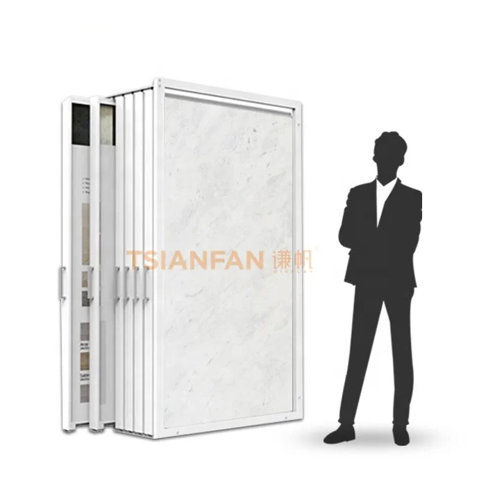 New style store mdf 2 tier liners brackets tile display stand natural stone sliding showroom marble slab quartz display shelf