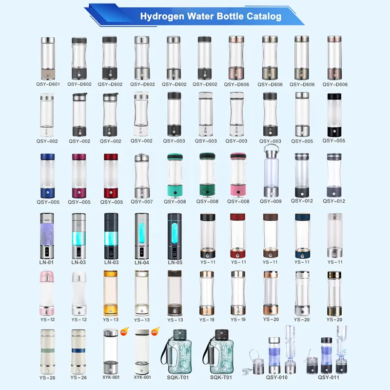 USB Rechargeable Hydrogen Water Bottle Portable Hydrogen Water Bottle Generator Machine Hydrogen Water Ionizer Glass Health Cup