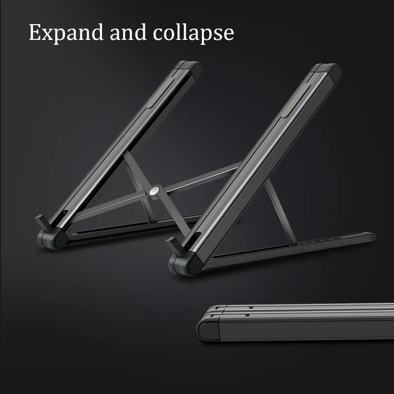 2021 ABS Adjustable Computer Cooling Laptop Stand Creative Folding Storage Bracket Desk Tablet Holder