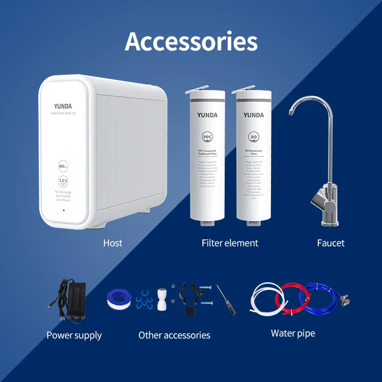 YUNDA FILTER new ro filter reverse osmosis home water purification system