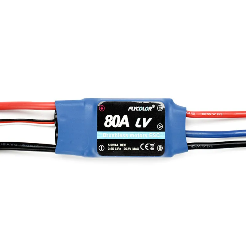 RC fly-80A ESC 2-6s BEC brushless electronic speed controller for radio control hobby airplane model