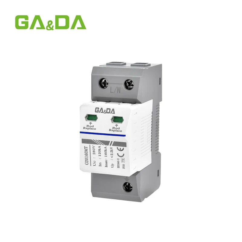 Innovative tripping Surge Protector 2p 120ka 160ka 280V AC Low Voltage SPD Surge Protective