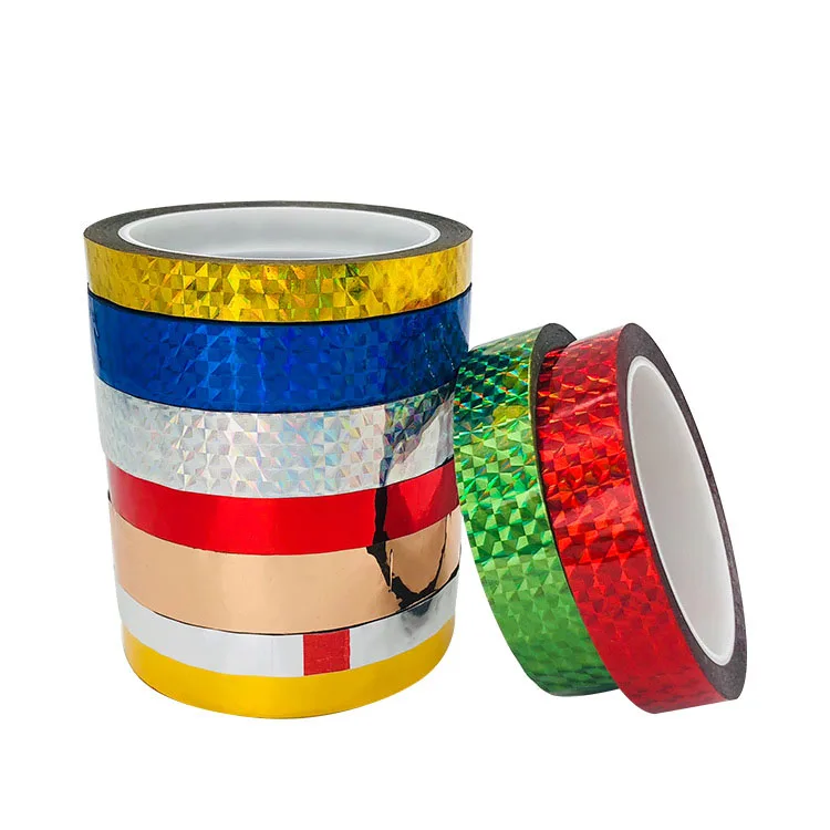 Factory Direct Sale Colorful Gold Silver Copper Hologram Tape Holographic Decorative tape