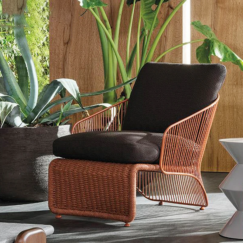 Outdoor Hand Made Aluminum Wicker Fabric Sofa Pavilion Villa Garden Patio Gazebos Courtyard Pavilion Set Furniture