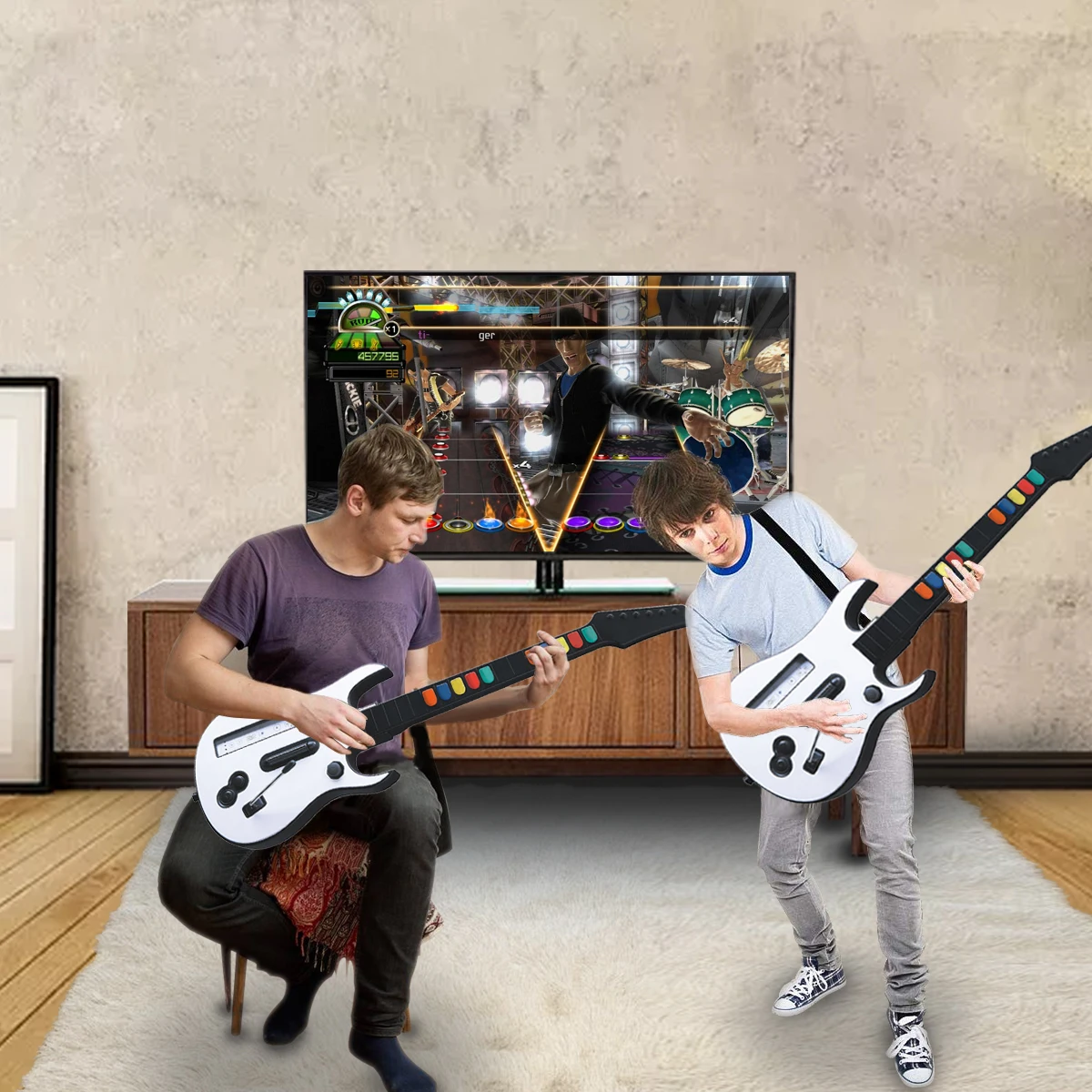  Беспроводная гитара для Wii Guitar Hero и рок-группы цвет
