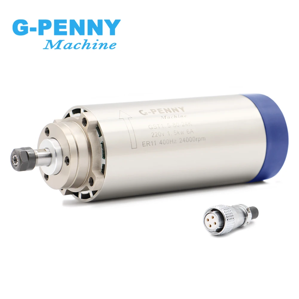 Gpenny 1.5KW ER11 D80 Air Cooled Spindle Motor 4 pcs bearings CNC milling spindle