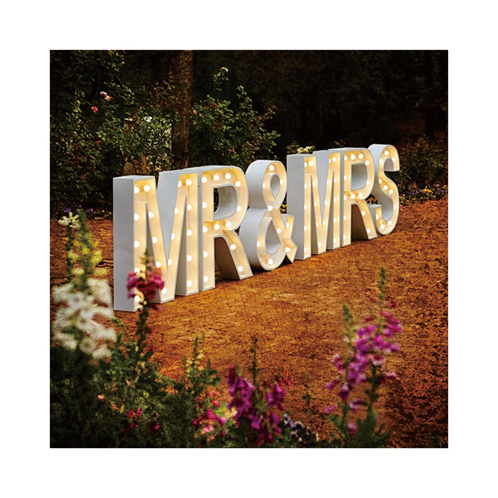 Large Lighted Up Love Bulb Letters Signs marquee tent wedding channel letter giant