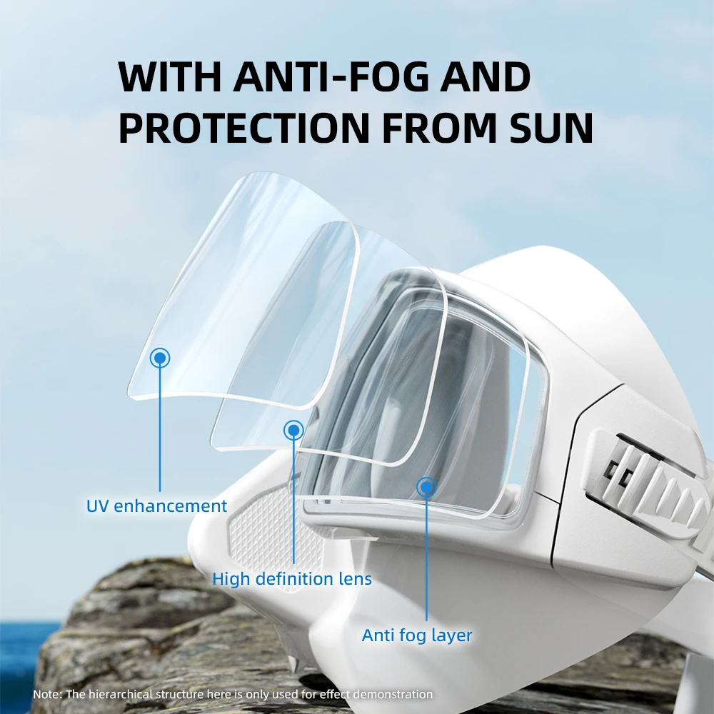 2024Best Selling Product Silicone PC Material anti-fog transparent Freediving Diving Mask Low Volume Masks