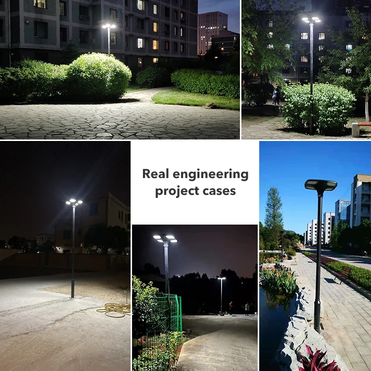 Decorative Outdoor Light Control High Pole Street Lamp IP65 Waterproof Landscape Smart Solar LED Garden Light For Garden