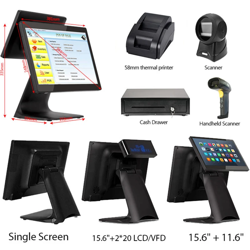 Wholesale Pos System Set Pc Windows Cash Register Restaurant Touch Screen Pos Systems Cash Register