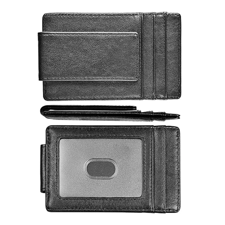 slim money clips wallet RFID card holder front pocket wallet for men