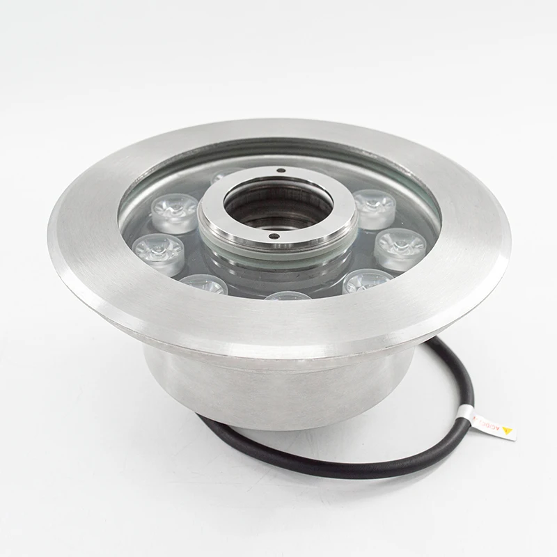 Outdoor led underwater spotlights stainless steel waterproof ip68 submersible 6w pool lighting led fountain lights