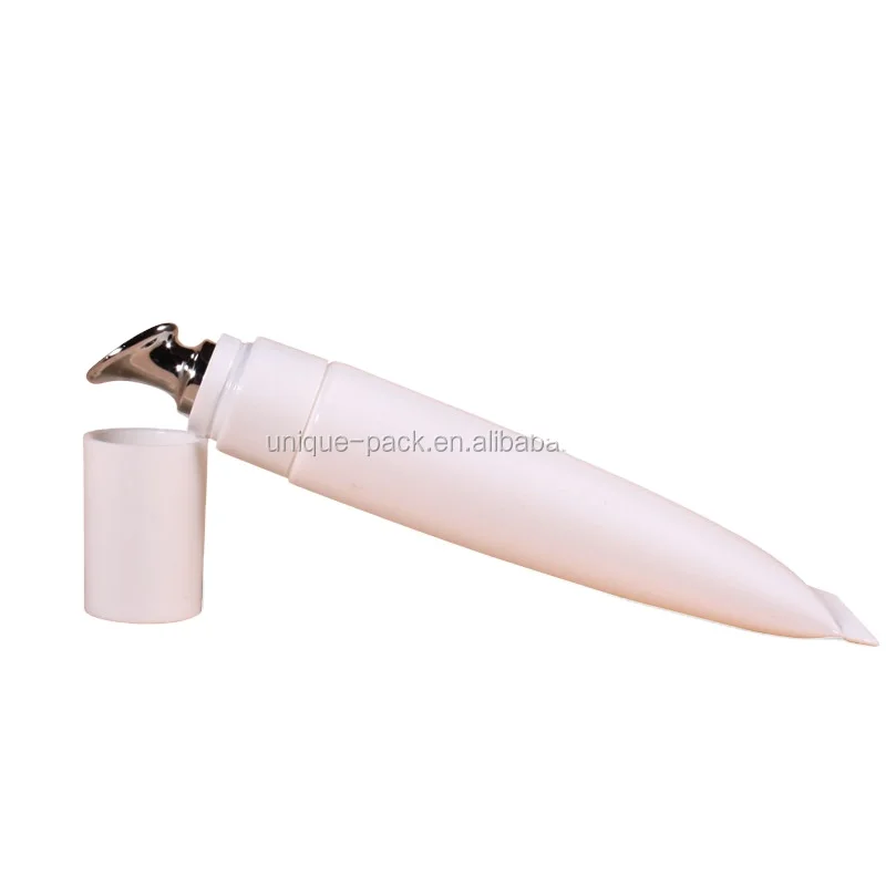 Hot sale BSCI certificate empty lip gloss plastic tubes with metal zinc  applicator 15 ml squeeze container for eye cream