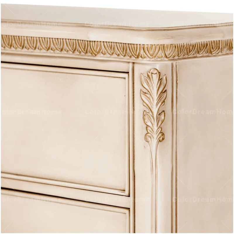 High-end American classical furniture bedroom antique classic solid wood European chest of 5 drawer