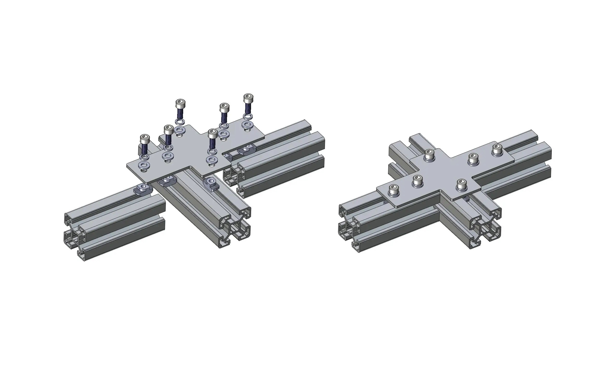 Aluminum L shape T shape cross shape plate bracket profile connector