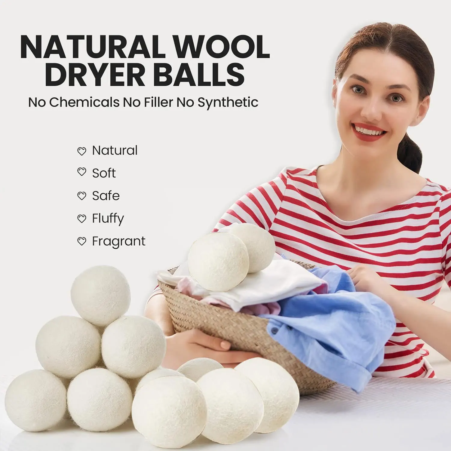 wool dryer balls natural eco friendly Laundry Clean Ball Handmade Laundry wool dryer balls set