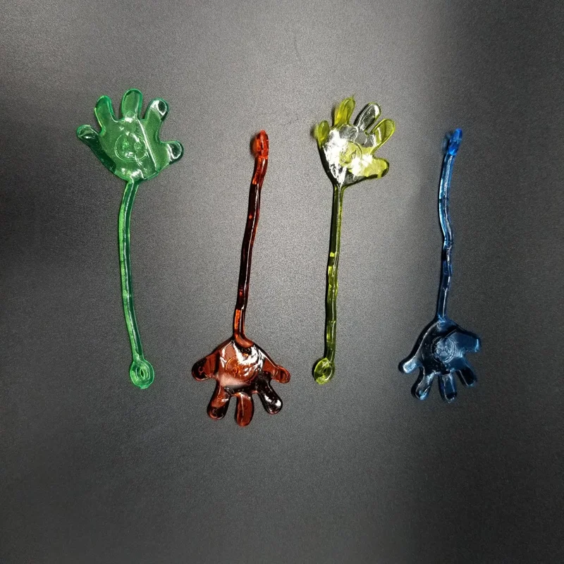 Novelty Gift Fun Jokes Children Kids Sticky Hands Palm Elastic Sticky Slap Hands Palm Toy Party Favors Random