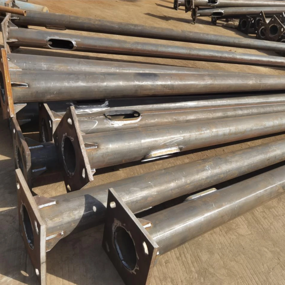 high quality galvanized light pole with  banner brackets