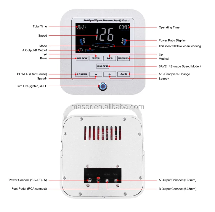 High Quality Intelligent Digital Permanent Makeup Power Supply Tattoo Machine Kit