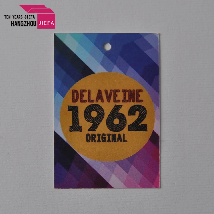 Packaging label label customized printing double-sided color clothing jeans logo casual paper bag label