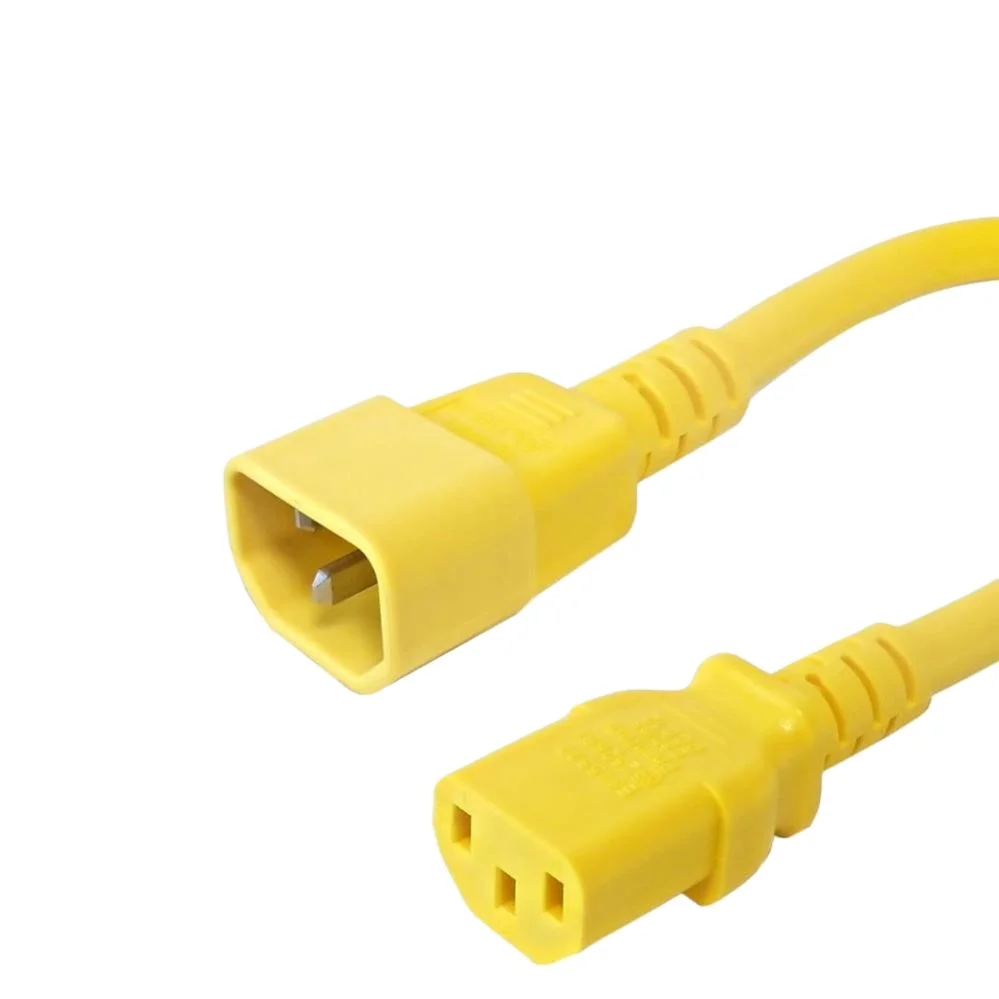 Customized length plug  UE&VDE UPS PDU power extension cord cable  3 pin 14WAG 10A 250V Male to female C13 C14 C15 C19 C20