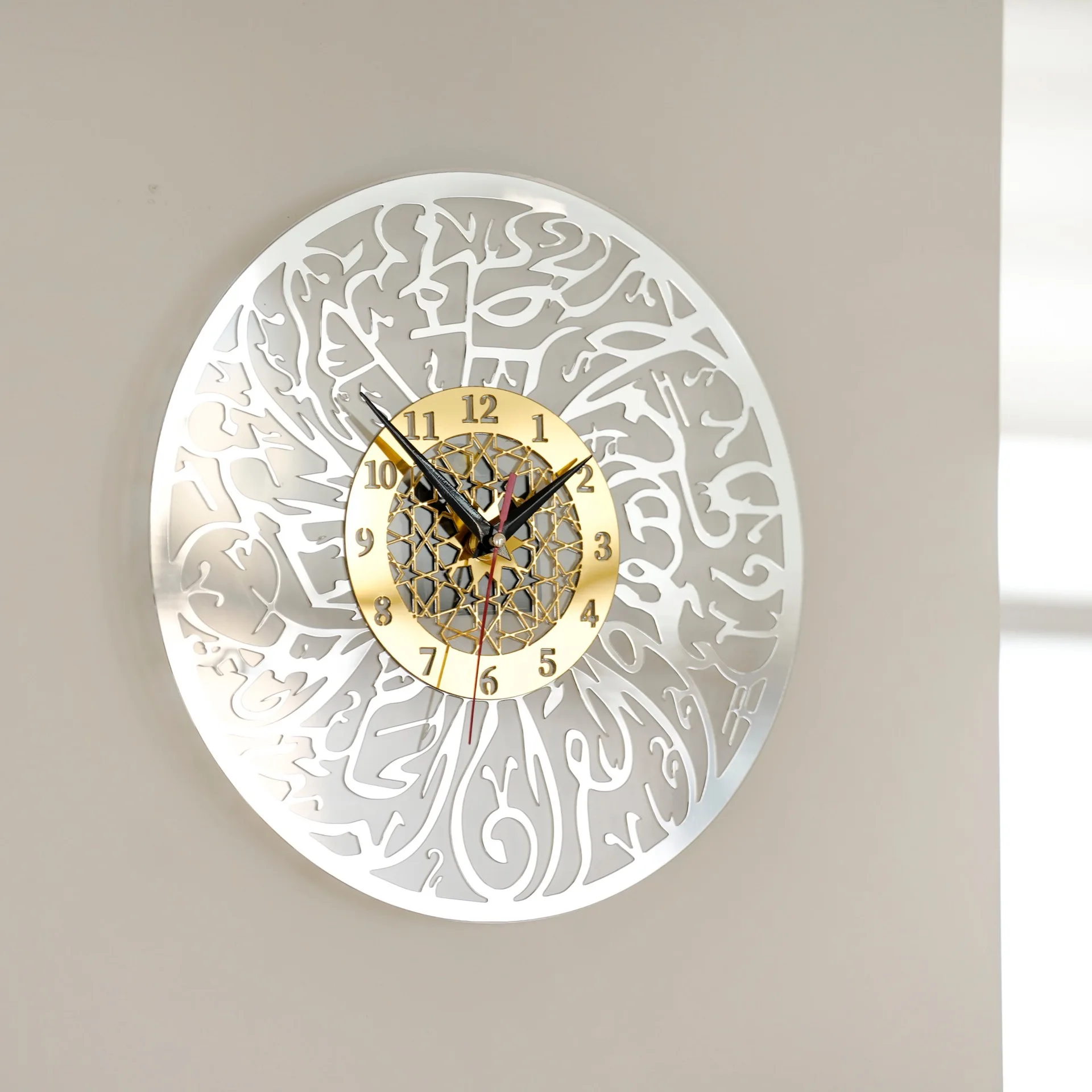 New 60cm Large Islamic wall clock home decor luxury islamic watch clock arabic watch islam wall art muslim digital wall clock