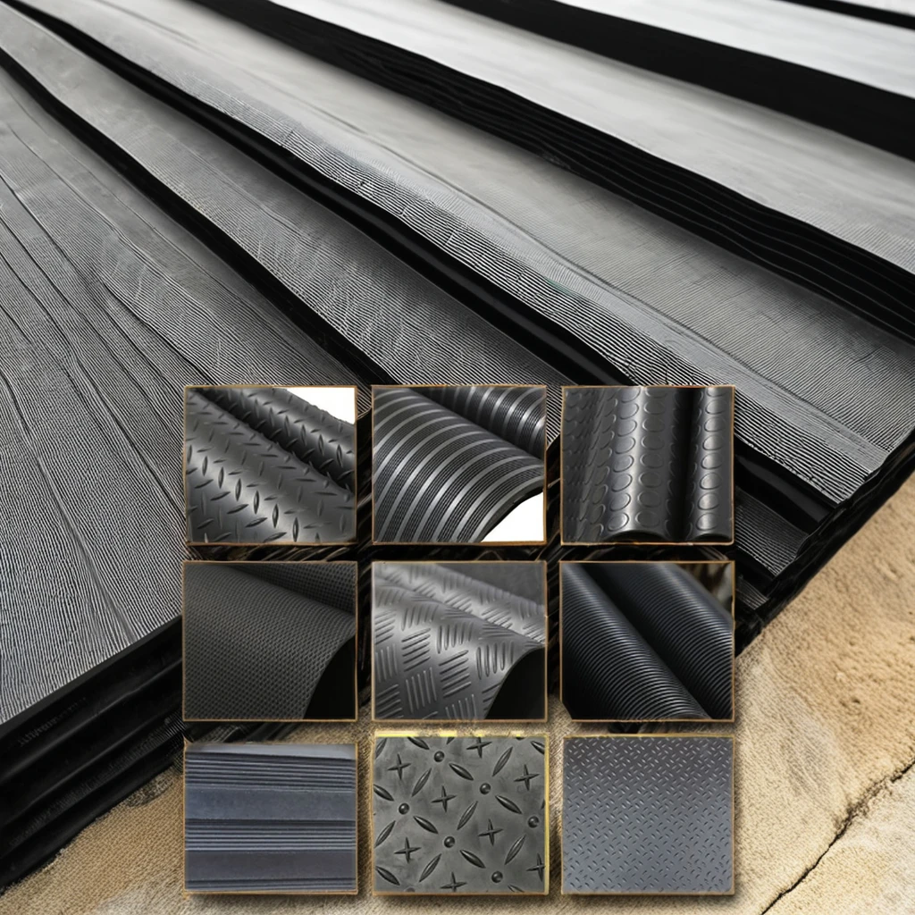 Button Dot Anti-Slip Coin Flooring Matting Rolls 2mm Reclaimed Rubber EPDM Sheet Button Dot Industrial Rubber Sheet