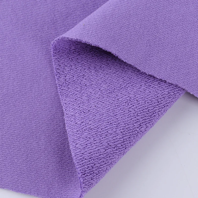 Wholesale 500 GSM Knitted Combed Heavyweight French Terry 500GSM 100% Cotton Fabric For Hoodie Sweatshirt Clothing