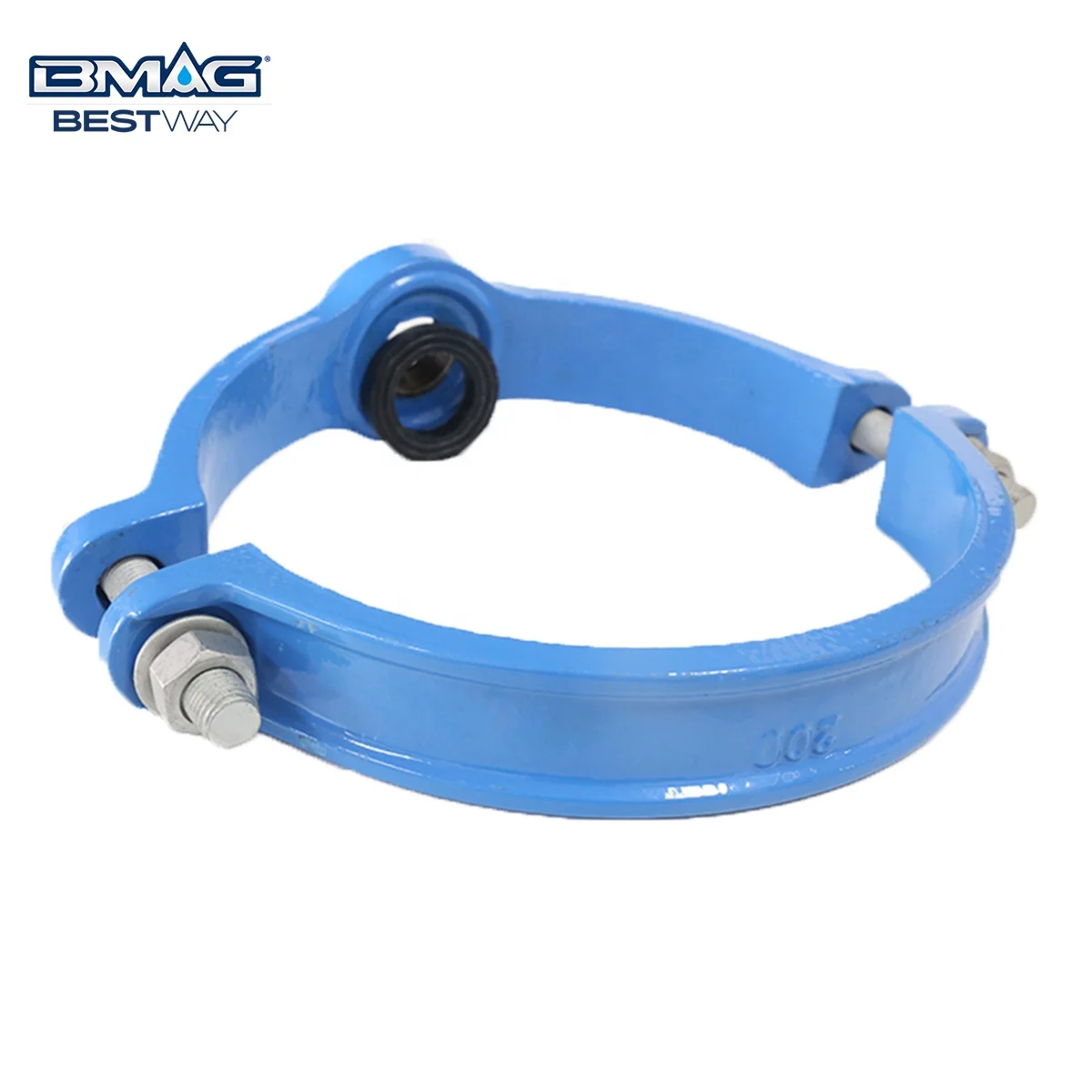 BMAG EPDM 80mm 100mm 150mm 200mm 250mm 300mm Ductile Iron Saddle Clamp for Pvc Pipe Water