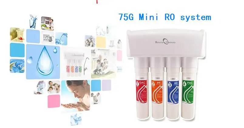 Household Direct Drinking Undersink 75gallon Water Purification Machines Water RO System 4 stages