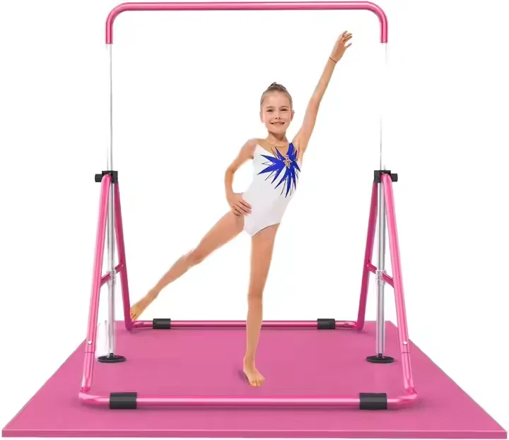 Home Folding Junior Kip Bar Training Equipment For Kids Gymnastics Expandable 3-7 Years Accessory Set With Ball Indoor Exercise