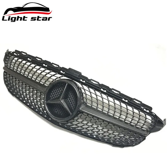 High Quality front  grill for Mercedes benz c w204 modified carbon fiber gypsophila C200 C260 modified bright black