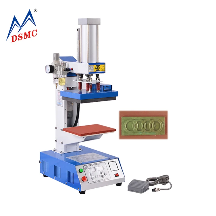DSMC Hot Foil Stamping Machine Leather 3D Embossing Heat Press Machine For Custom Logo Stamp