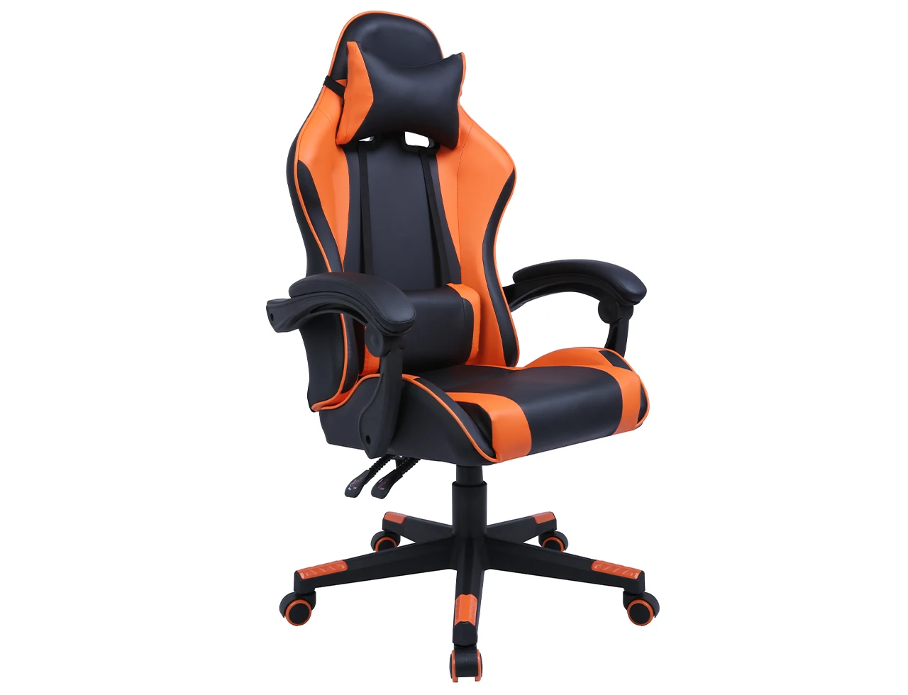  High Quality Orange Swivel Pc Computer Gaming Chair Pu Leather