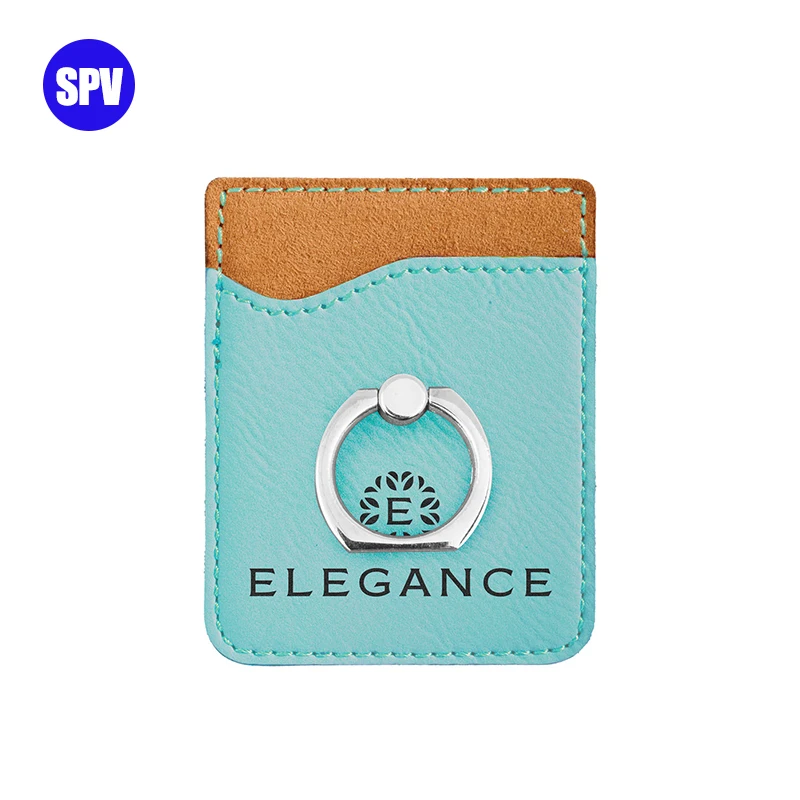 PULSEN Laserable Leatherette Phone Wallet with Silver Ring