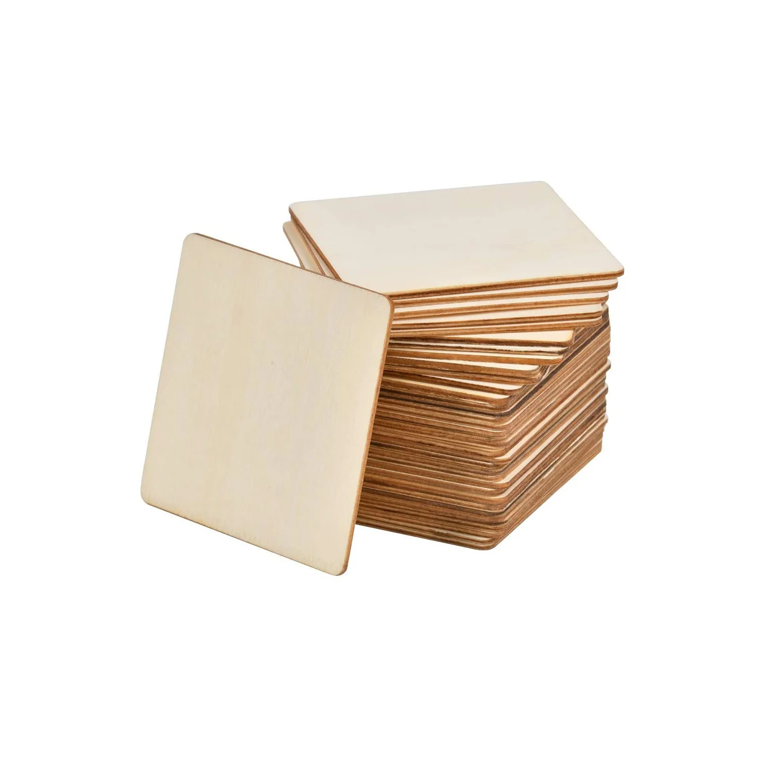 Round Corner 4x4 Inch for Painting Writing DIY Hand Made Project Wooden Board for Drawing Square Unfinished Blank Wood Pieces