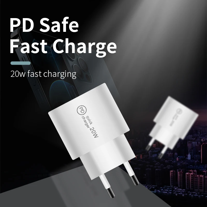  Для быстрой зарядки зарядным устройством типа C USB-C PD адаптер Usb настенное зарядное устройство 20W Setmobile телефон для